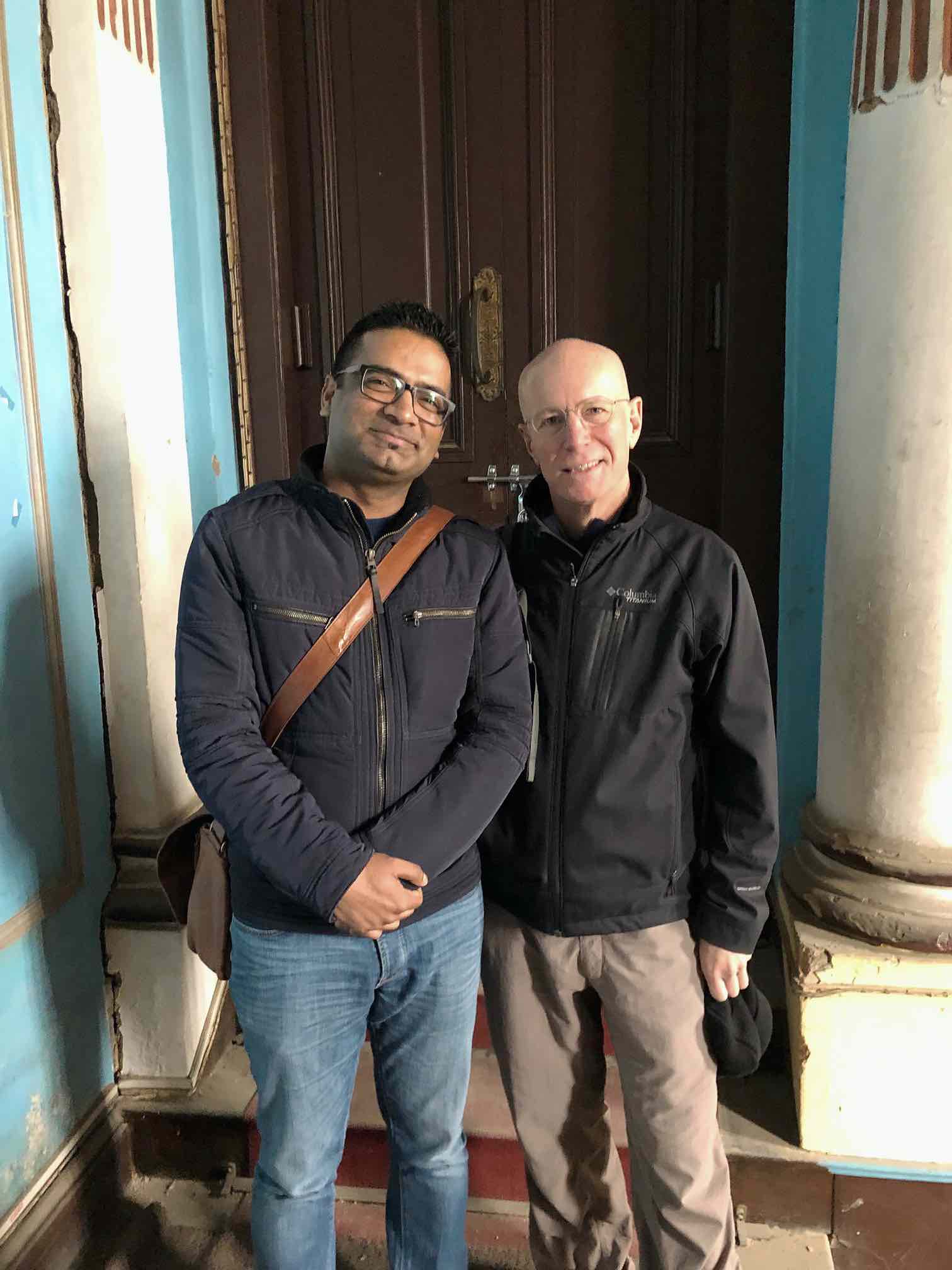 HMML Executive Director Fr. Columba Stewart, OSB, and Dr. Bidur Bhattarai, HMML Director, Nepal Projects